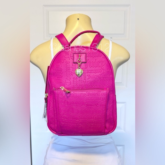 JUICY COUTURE Bag Charmed City Mini Backpack - Hot Pink Raspberry